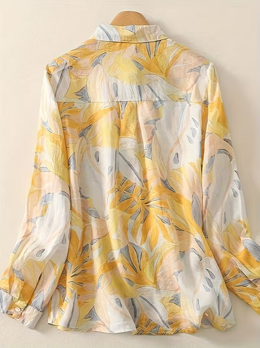 Classic Comfort Floral Pure Cotton Full Sleeve Printed Shirt...🌻