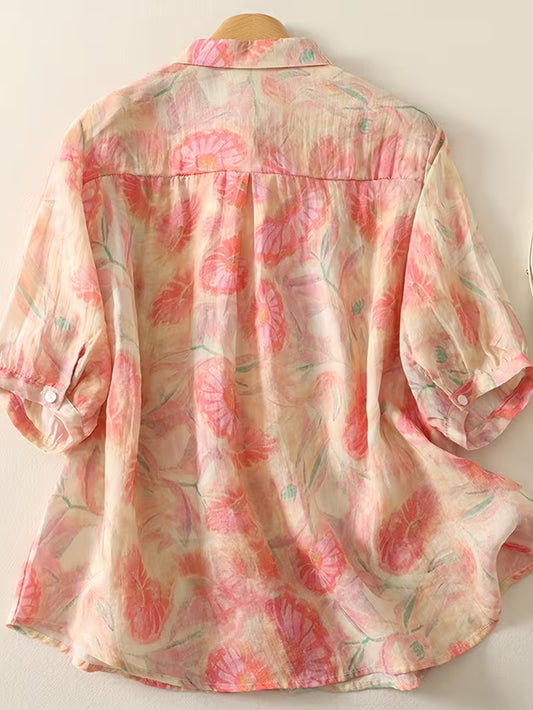 Comfort Fit Pure Cotton Printed Casual Shirt..🌸🌸