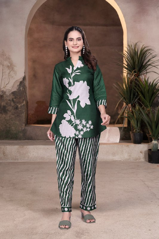 Premium Digital printed co-ord set For Women's