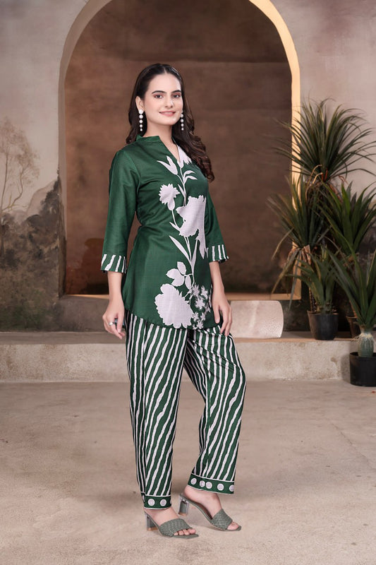 Premium Digital printed co-ord set For Women's