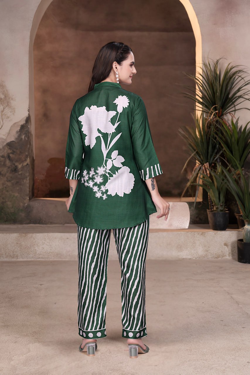 Premium Digital printed co-ord set For Women's