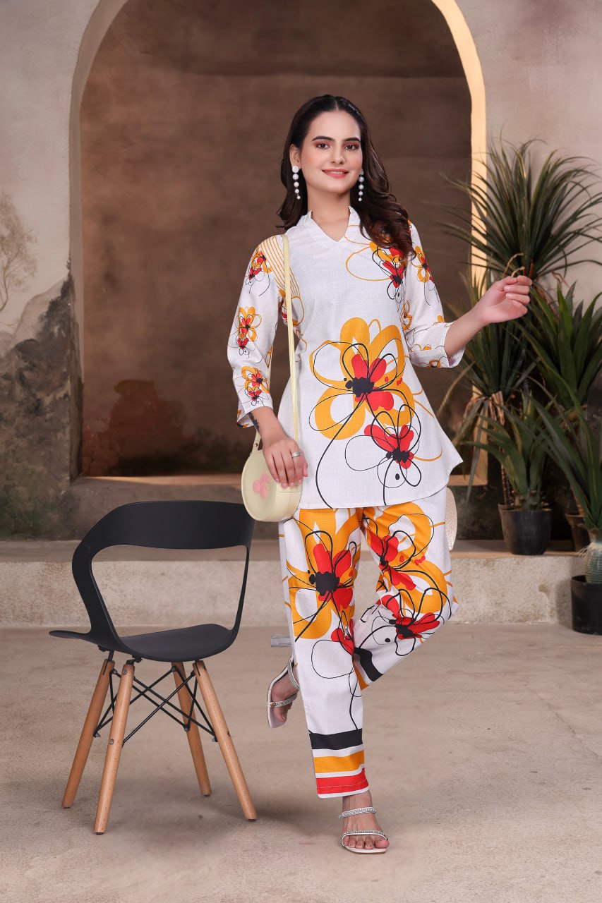Premium Digital printed co-ord set For Women's