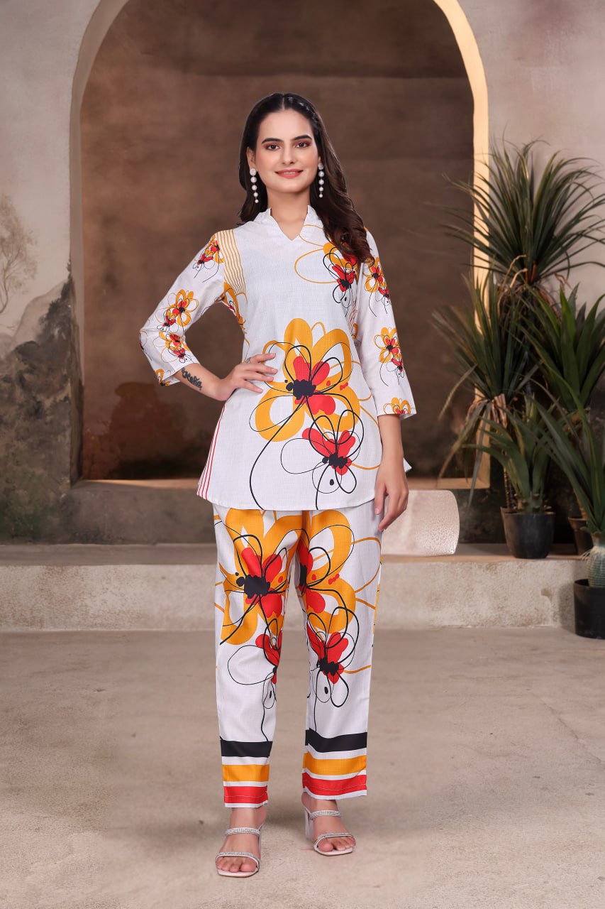 Premium Digital printed co-ord set For Women's