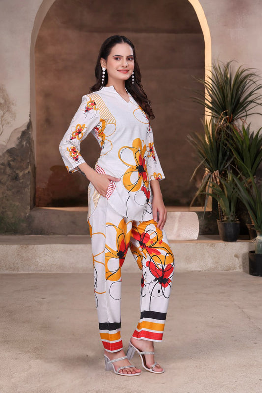 Premium Digital printed co-ord set For Women's