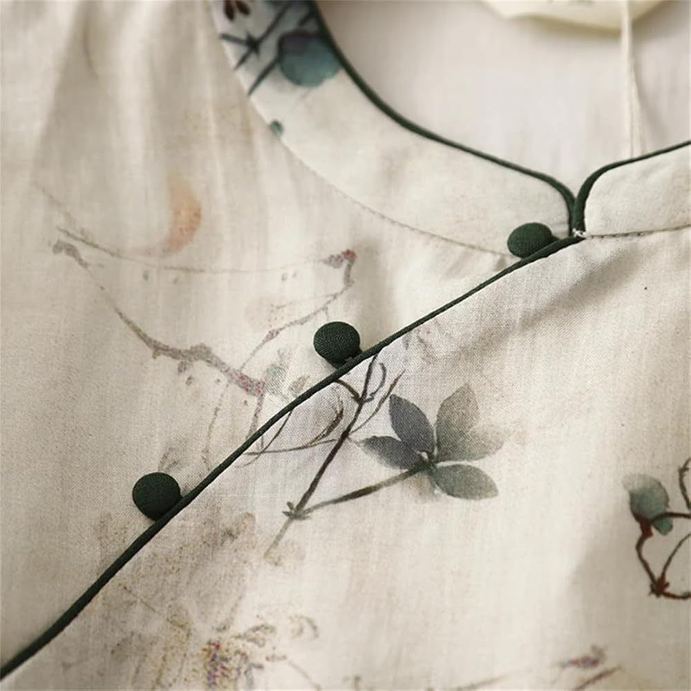 Elegant Cotton Floral Print Women’s Casual Top