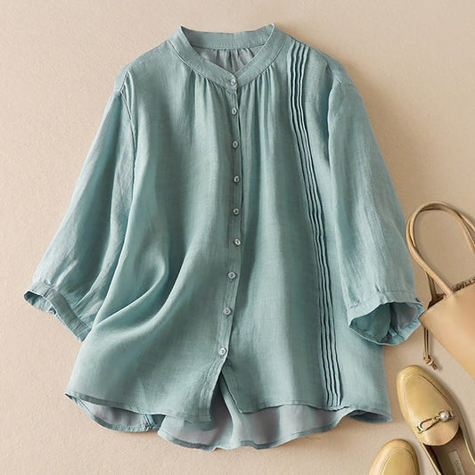 Stylish Pure Cotton Pleated Design Casual Shirt..✨✨