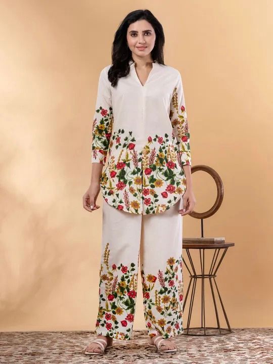 Garden Grace Comfortable Cotton Co-Ord Set