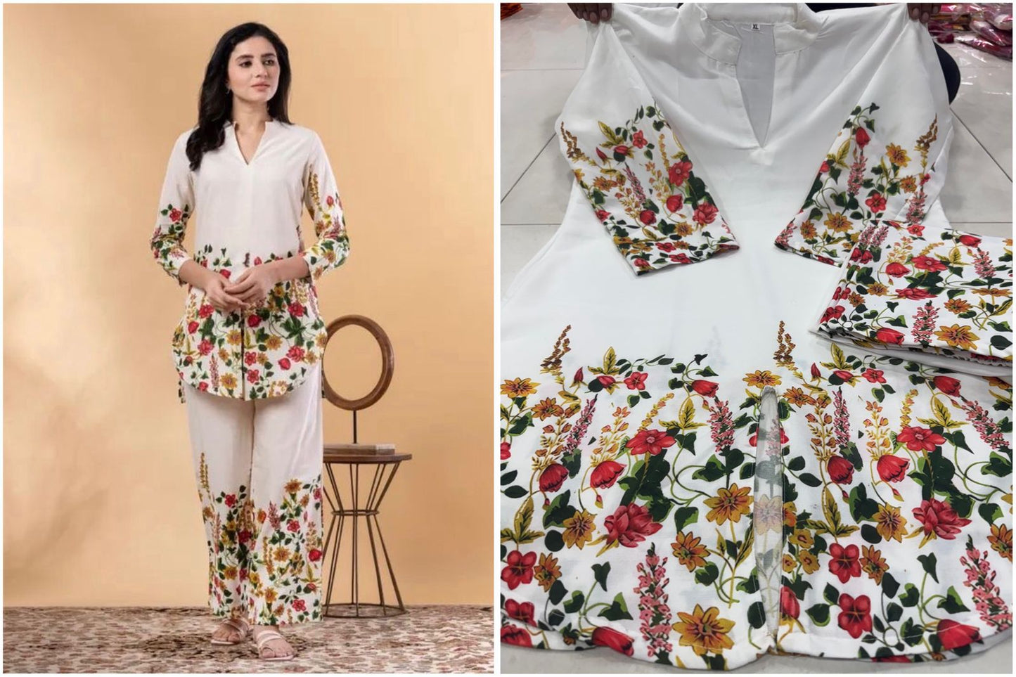 Garden Grace Comfortable Cotton Co-Ord Set