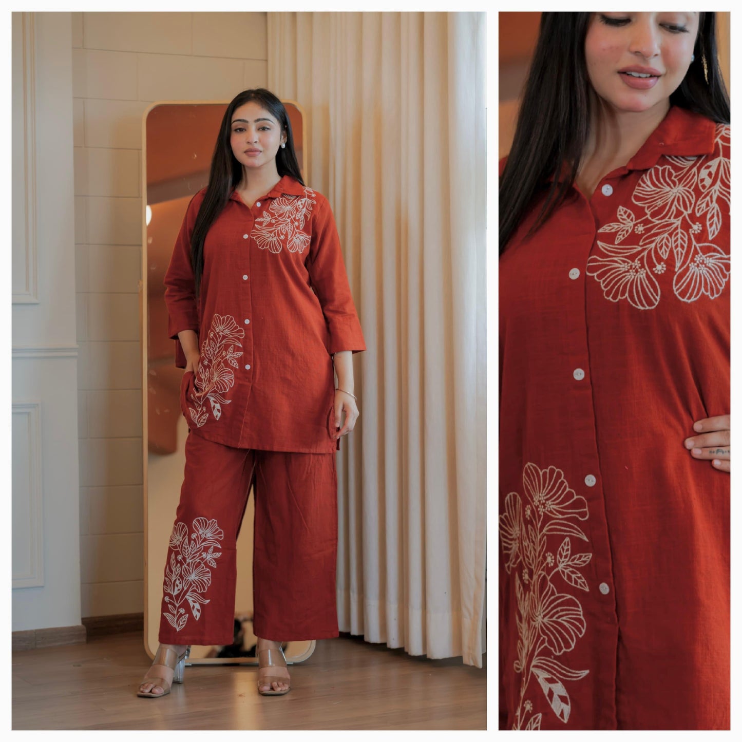 Embroidery Works Casual Women's Co-ord Set
