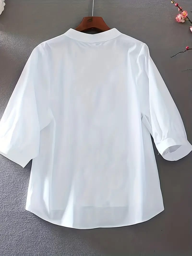 Pure Cotton Embroidered Oversize Shirt