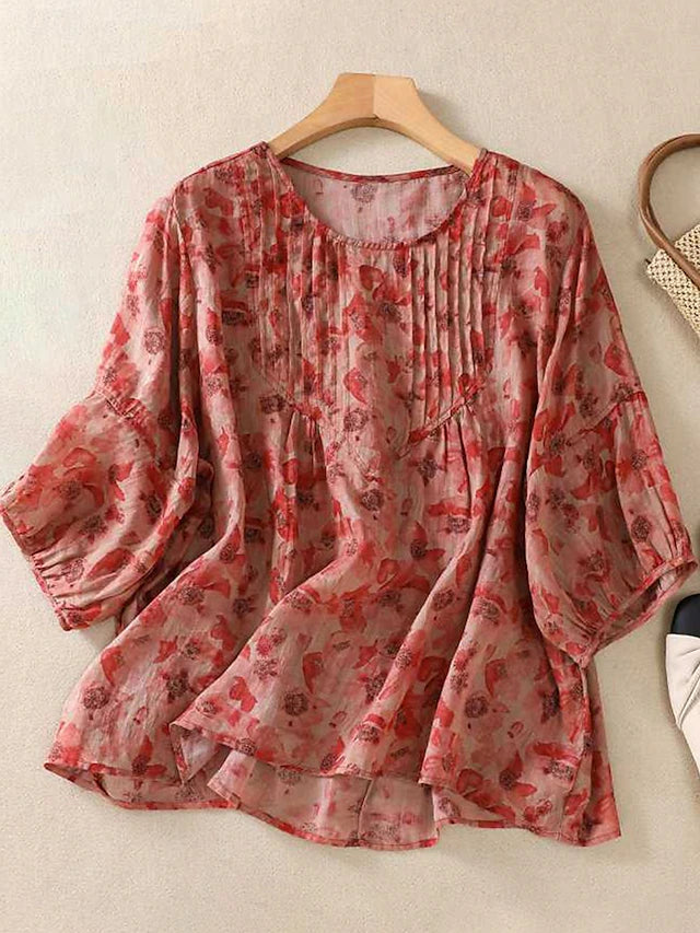Pure Cotton Elegant Floral Printed Top..🥀✨