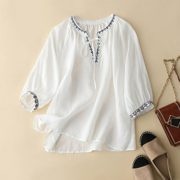 Pure Cotton Women’s Neck Embroidery Top..🌸