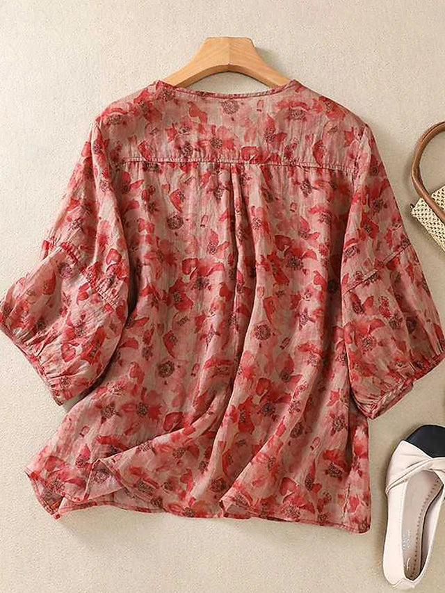 Pure Cotton Elegant Floral Printed Top..🥀✨