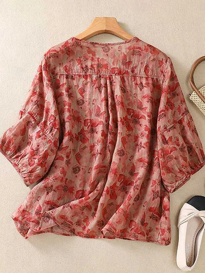 Pure Cotton Elegant Floral Printed Top..🥀✨