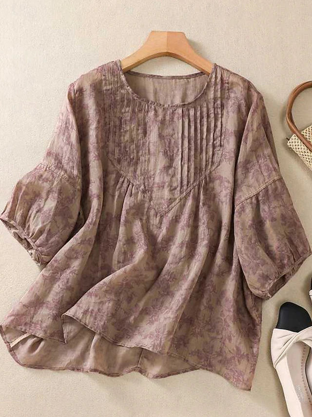Pure Cotton Elegant Floral Printed Top..🥀✨
