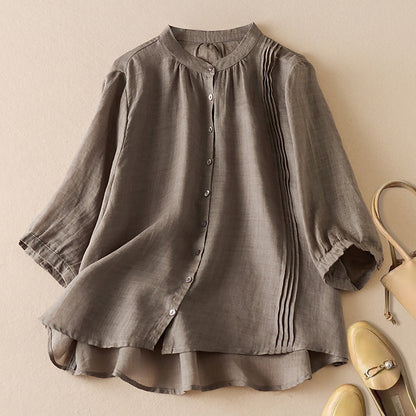 Stylish Pure Cotton Pleated Design Casual Shirt..✨✨