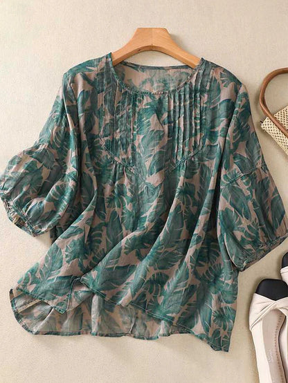 Pure Cotton Elegant Floral Printed Top..🥀✨