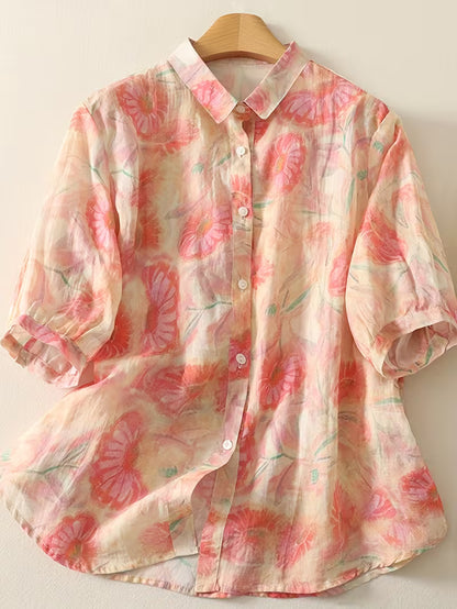 Comfort Fit Pure Cotton Printed Casual Shirt..🌸🌸