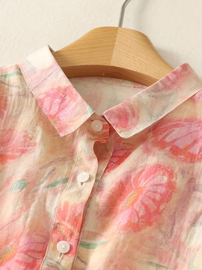 Comfort Fit Pure Cotton Printed Casual Shirt..🌸🌸