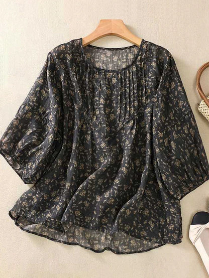 Pure Cotton Elegant Floral Printed Top..🥀✨