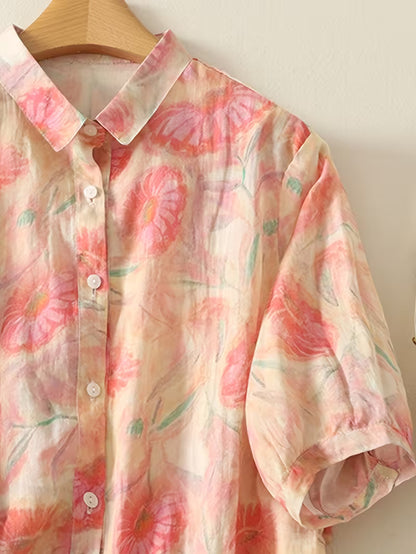 Comfort Fit Pure Cotton Printed Casual Shirt..🌸🌸