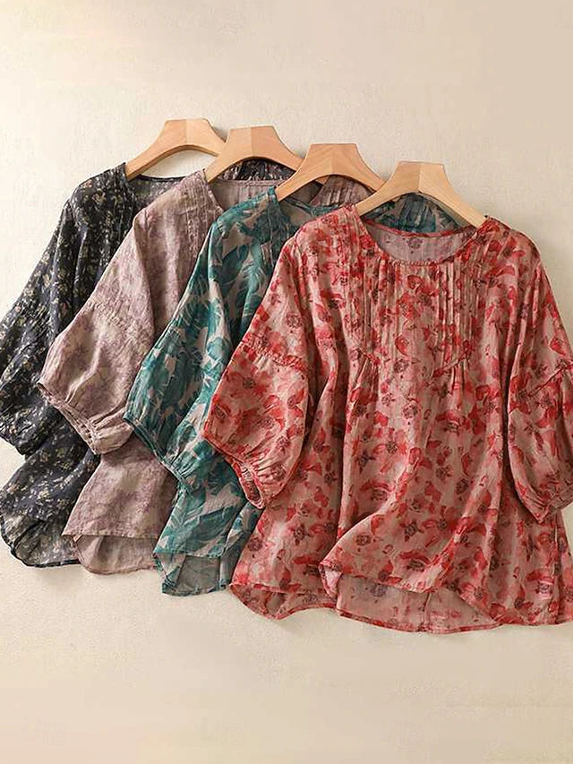 Pure Cotton Elegant Floral Printed Top..🥀✨