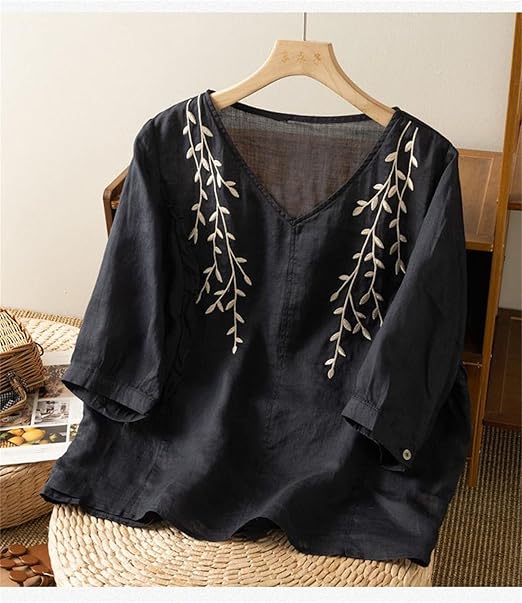 Pure Cotton Comfort Wear Embroidery Top