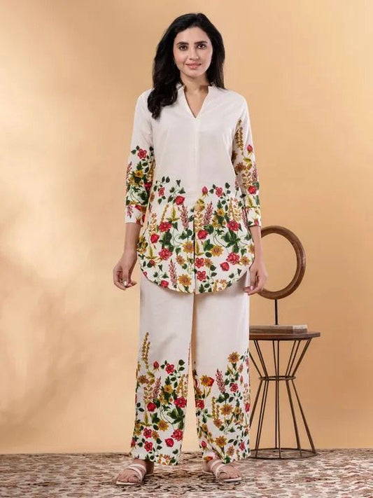 Garden Grace Comfortable Cotton Co-Ord Set