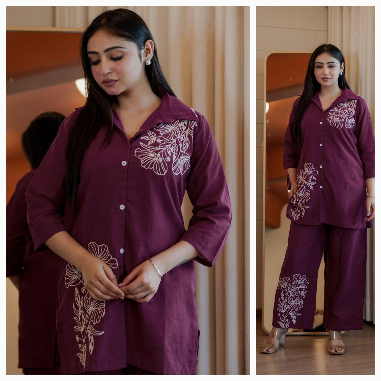 Embroidery Works Casual Women's Co-ord Set