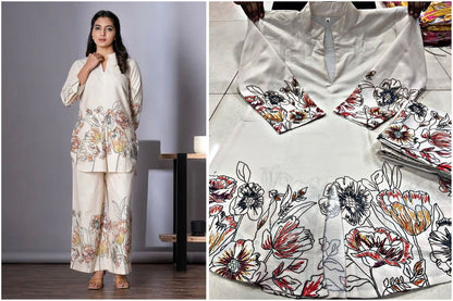 Floral Comfortable Cotton Co-ord Set